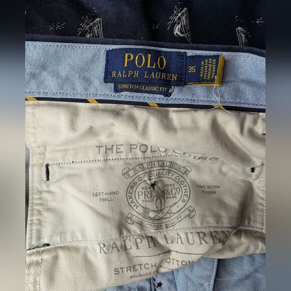 POLO RALPH LAUREN‎ Stretch Classic Fit Sailboat Print Chino Shorts - Size 35 - Picture 7 of 8